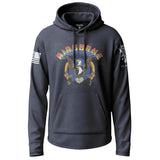 101st Airborne Eagle and Flags Lightweight Hoodie Lightweight Hoodie 90141-S-NAVY-THIN