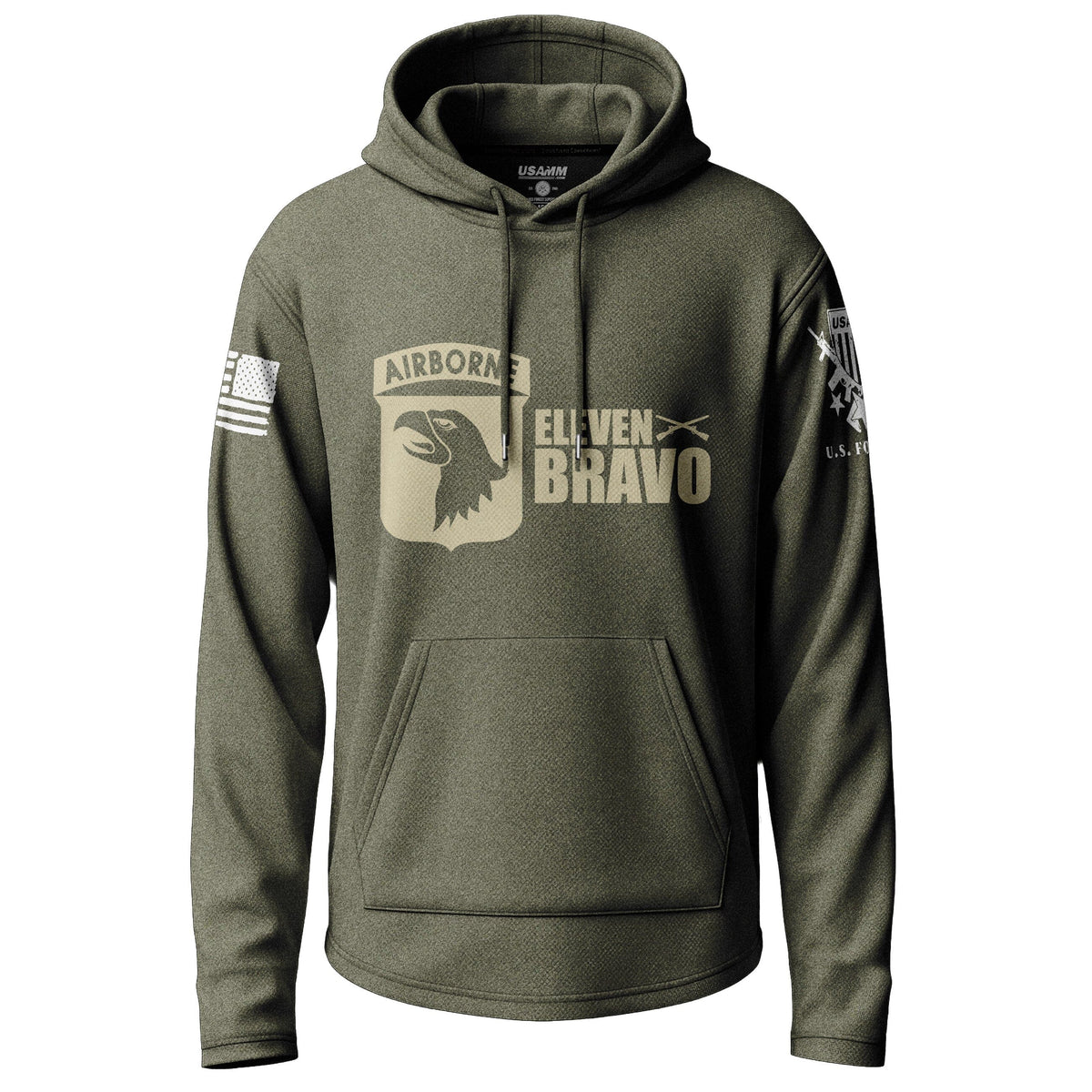 101st Airborne Eleven Bravo Lightweight Hoodie Lightweight Hoodie 90142-S-MG-THIN