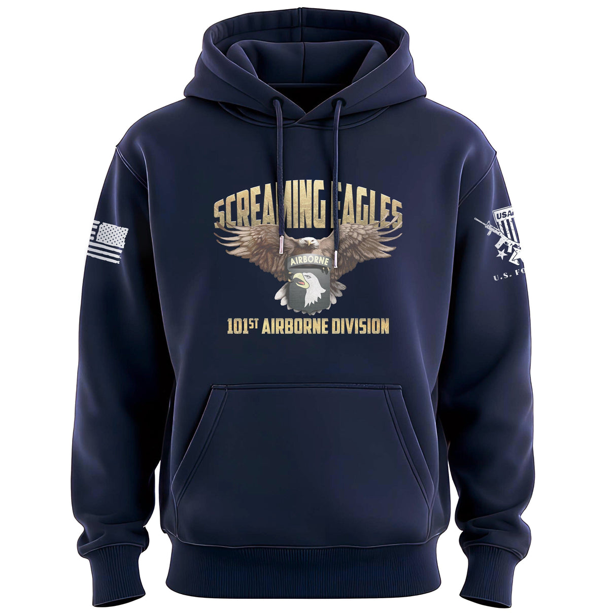 101st Airborne Screaming Eagles Graphic Hoodie Hoodies 100000-S-NAVY