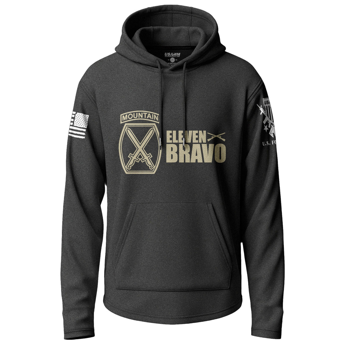 10th Mountain Eleven Bravo Lightweight Hoodie Lightweight Hoodie 90148-S-BK-THIN