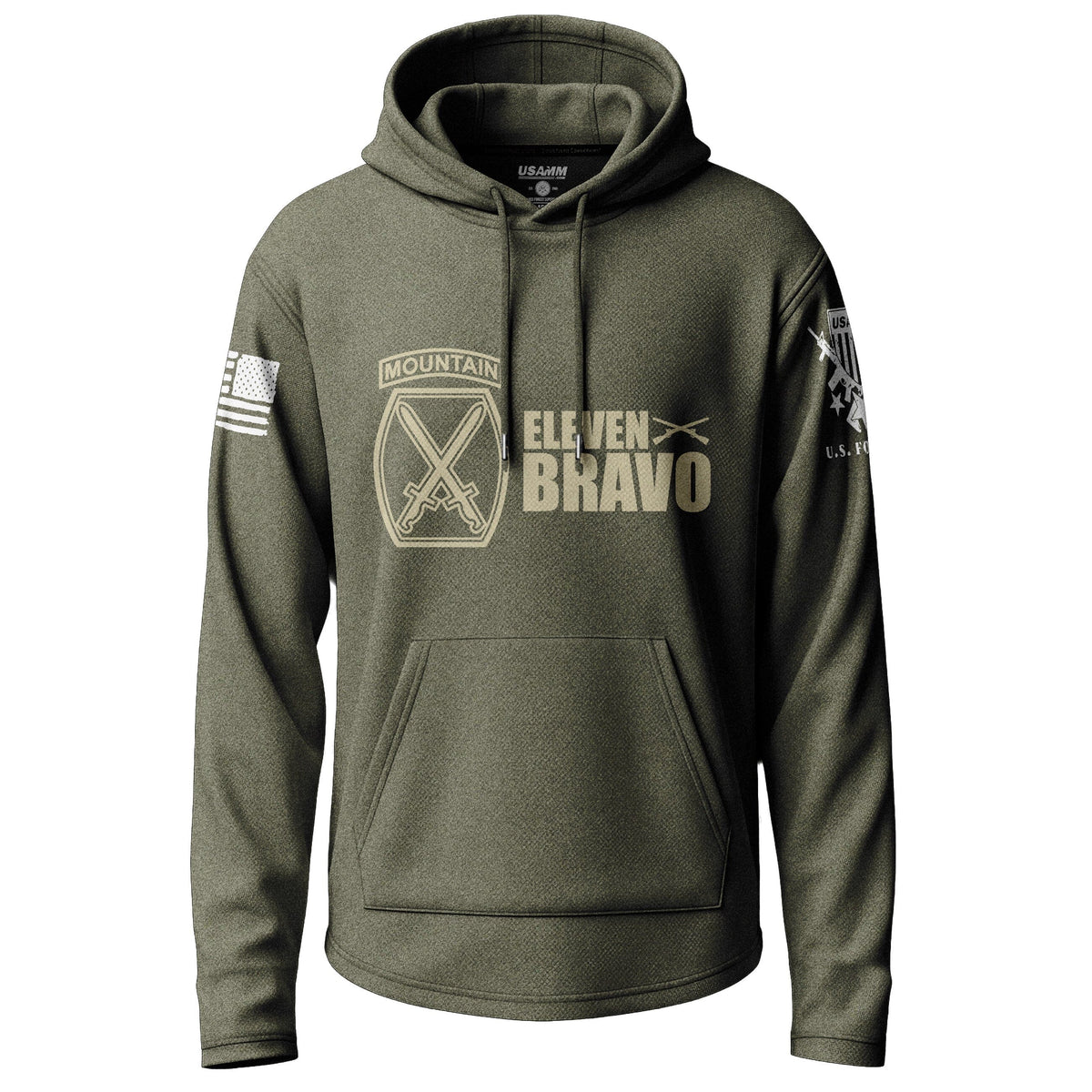 10th Mountain Eleven Bravo Lightweight Hoodie Lightweight Hoodie 90148-S-MG-THIN