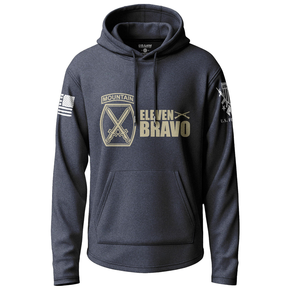 10th Mountain Eleven Bravo Lightweight Hoodie Lightweight Hoodie 90148-S-NAVY-THIN