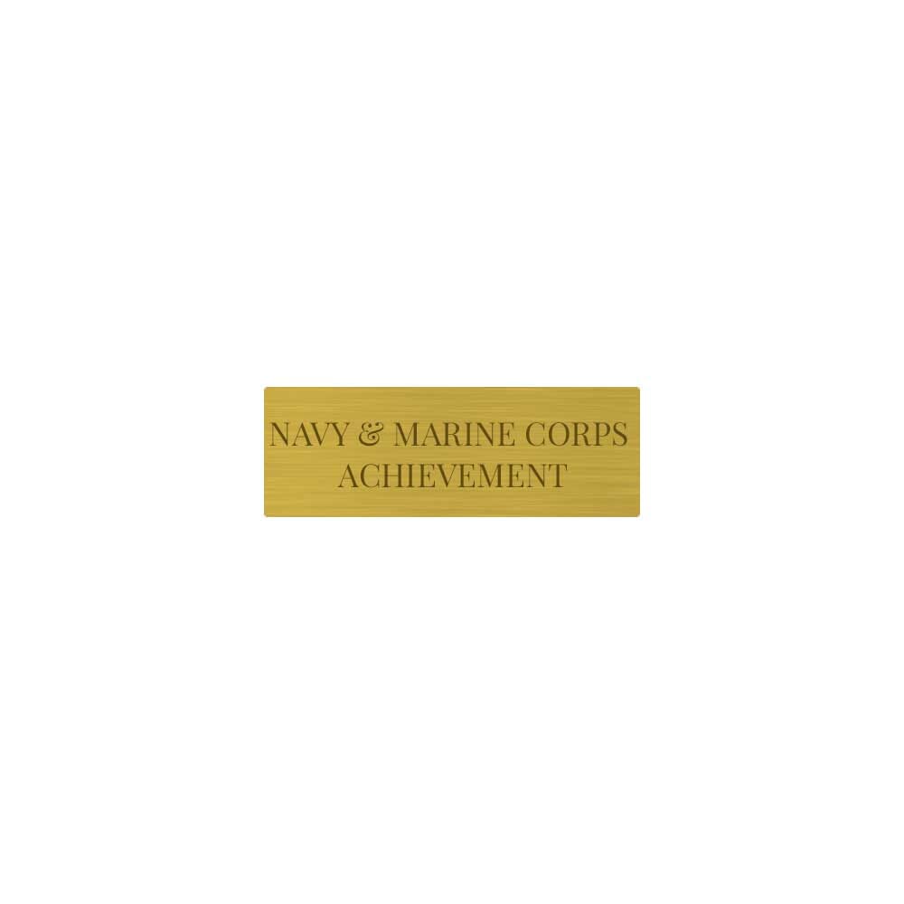 Engraving Plate - Medal Nameplate .5" x 1.5" Navy and Marine Corps Achievement Medal Token 