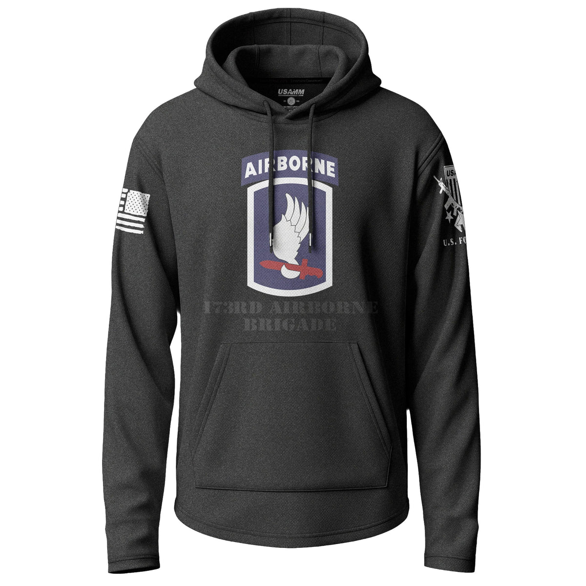 173rd Airborne Brigade Lightweight Hoodie Lightweight Hoodie 90152-S-BK-THIN