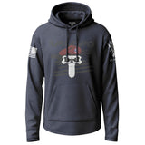 187th Infantry Regiment Rakkasans Skull Lightweight Hoodie Lightweight Hoodie 90154-S-NAVY-THIN
