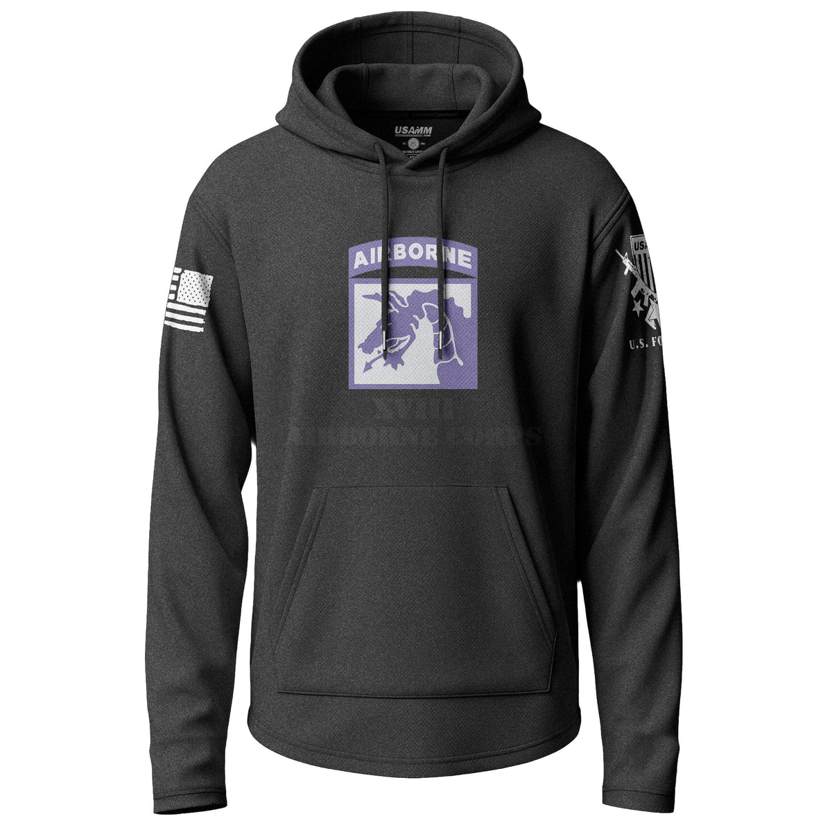 18th Airborne Corps Lightweight Hoodie Lightweight Hoodie 90155-S-BK-THIN