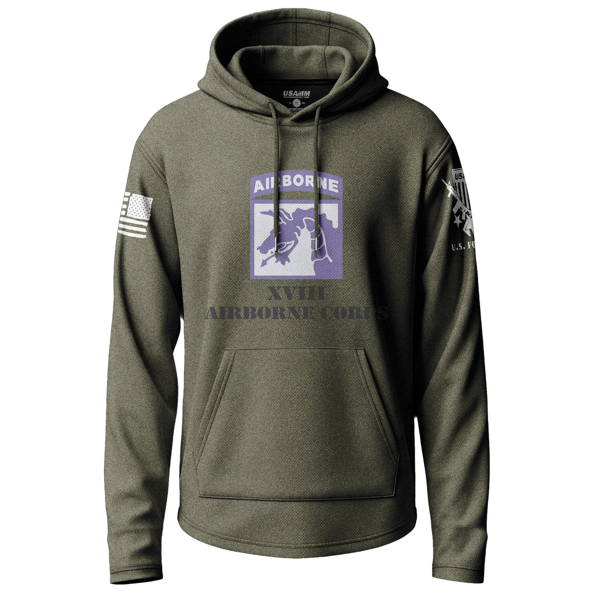 18th Airborne Corps Lightweight Hoodie Lightweight Hoodie 90155-S-MG-THIN