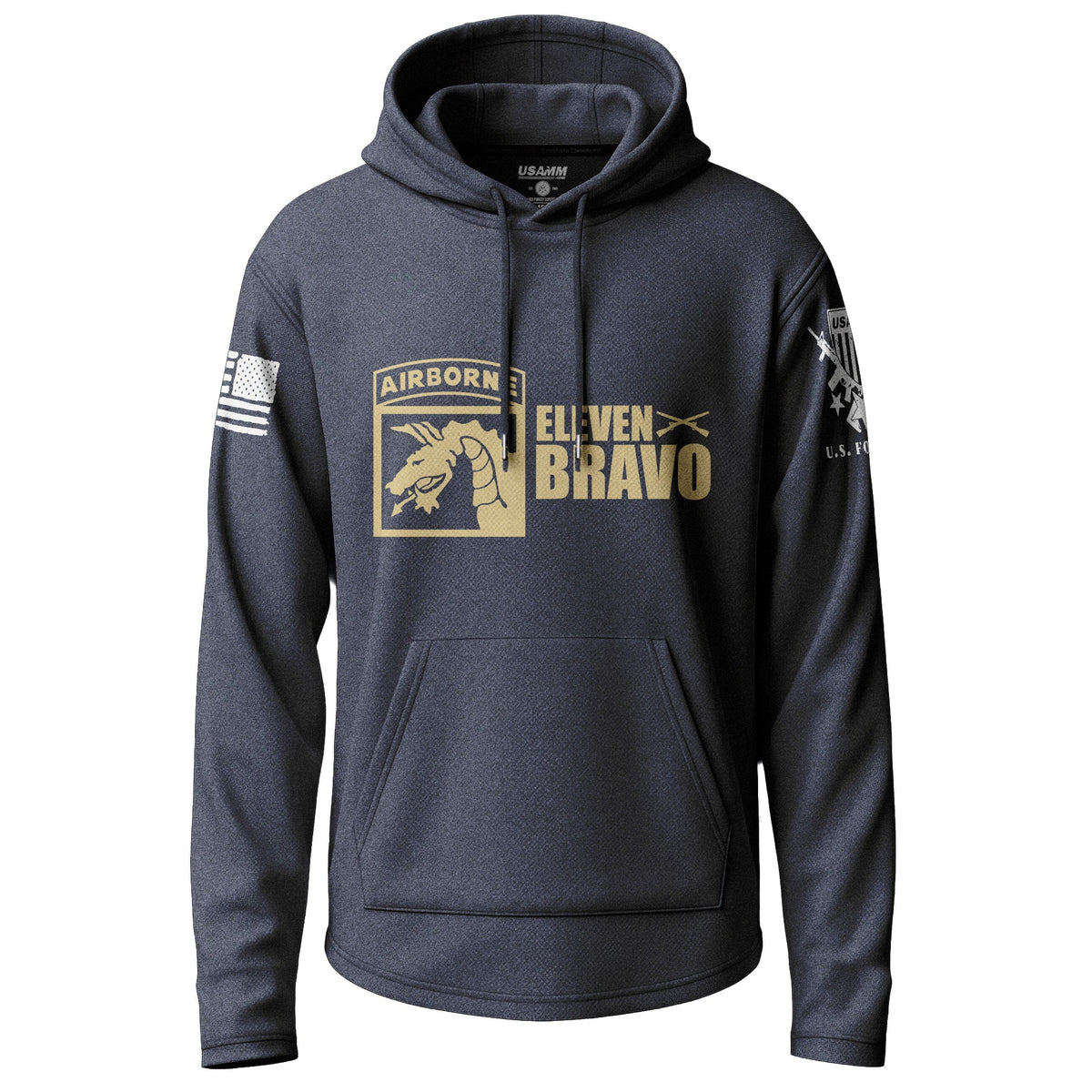18th Airborne Eleven Bravo Lightweight Hoodie Lightweight Hoodie 90156-S-NAVY-THIN