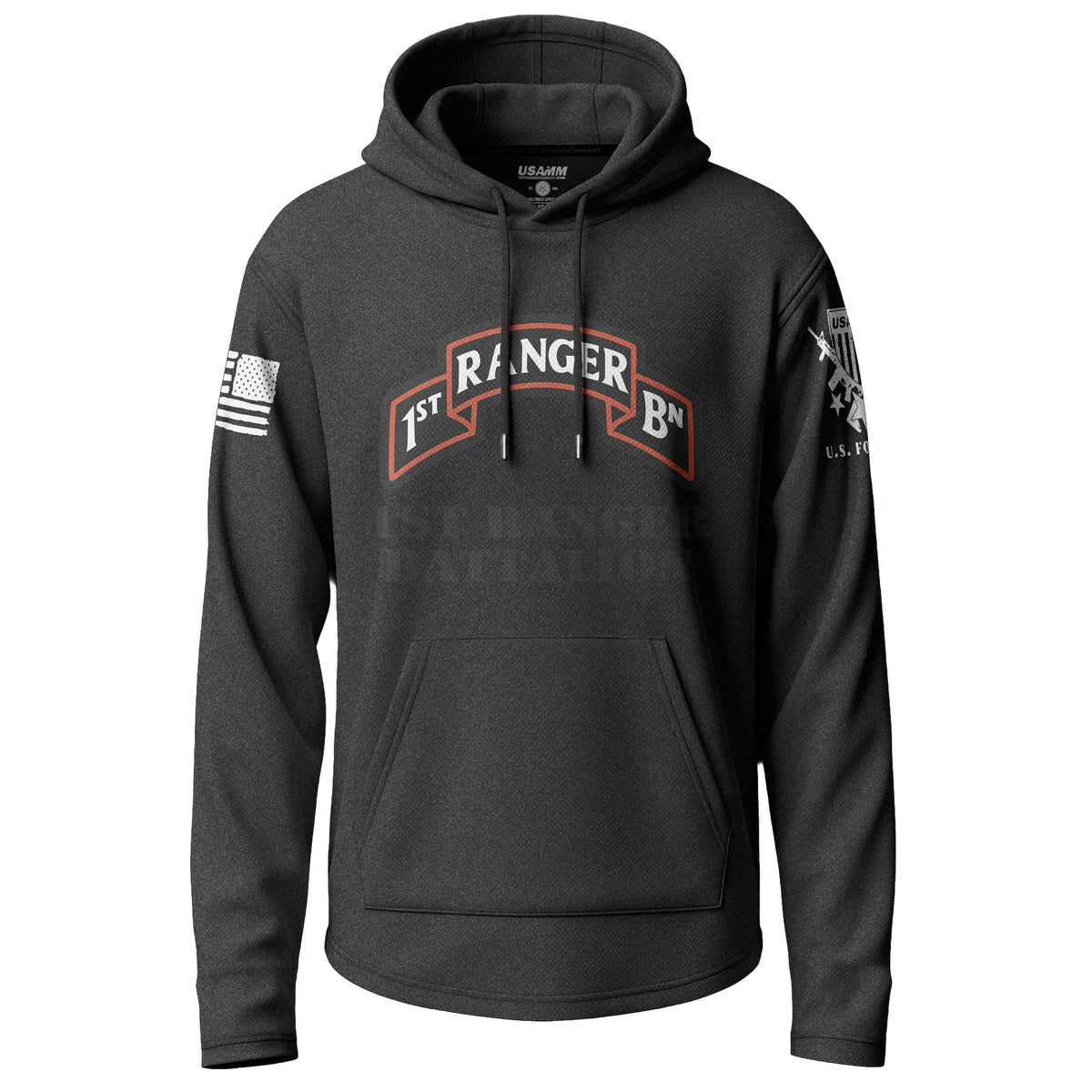 1st Ranger Battalion Lightweight Hoodie Lightweight Hoodie 90165-S-BK-THIN