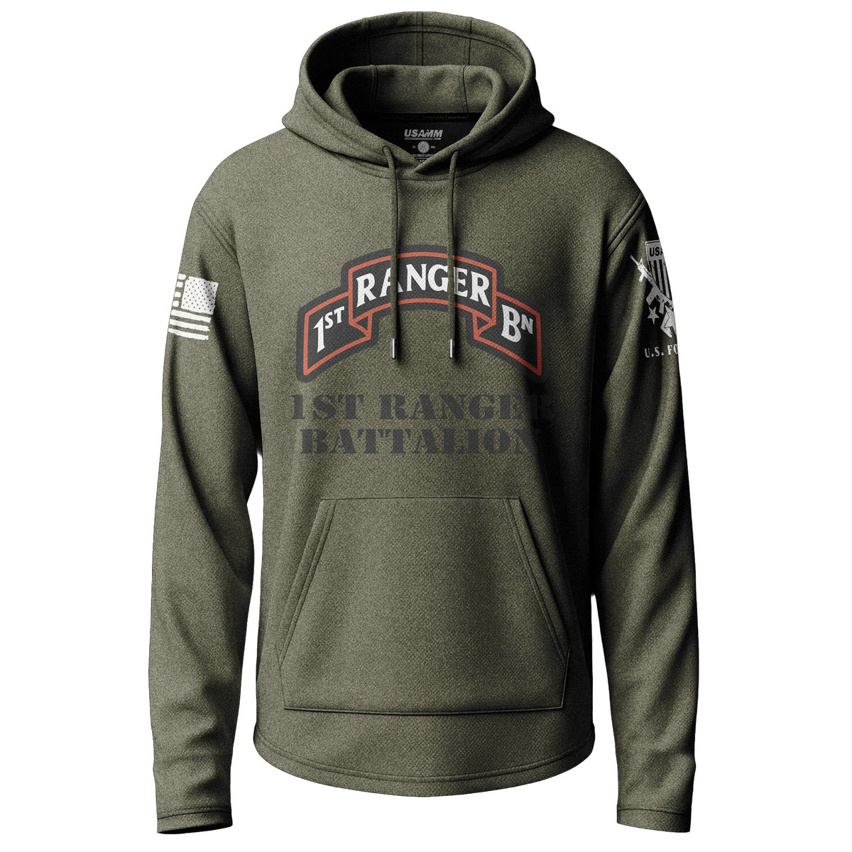 1st Ranger Battalion Lightweight Hoodie Lightweight Hoodie 90165-S-MG-THIN