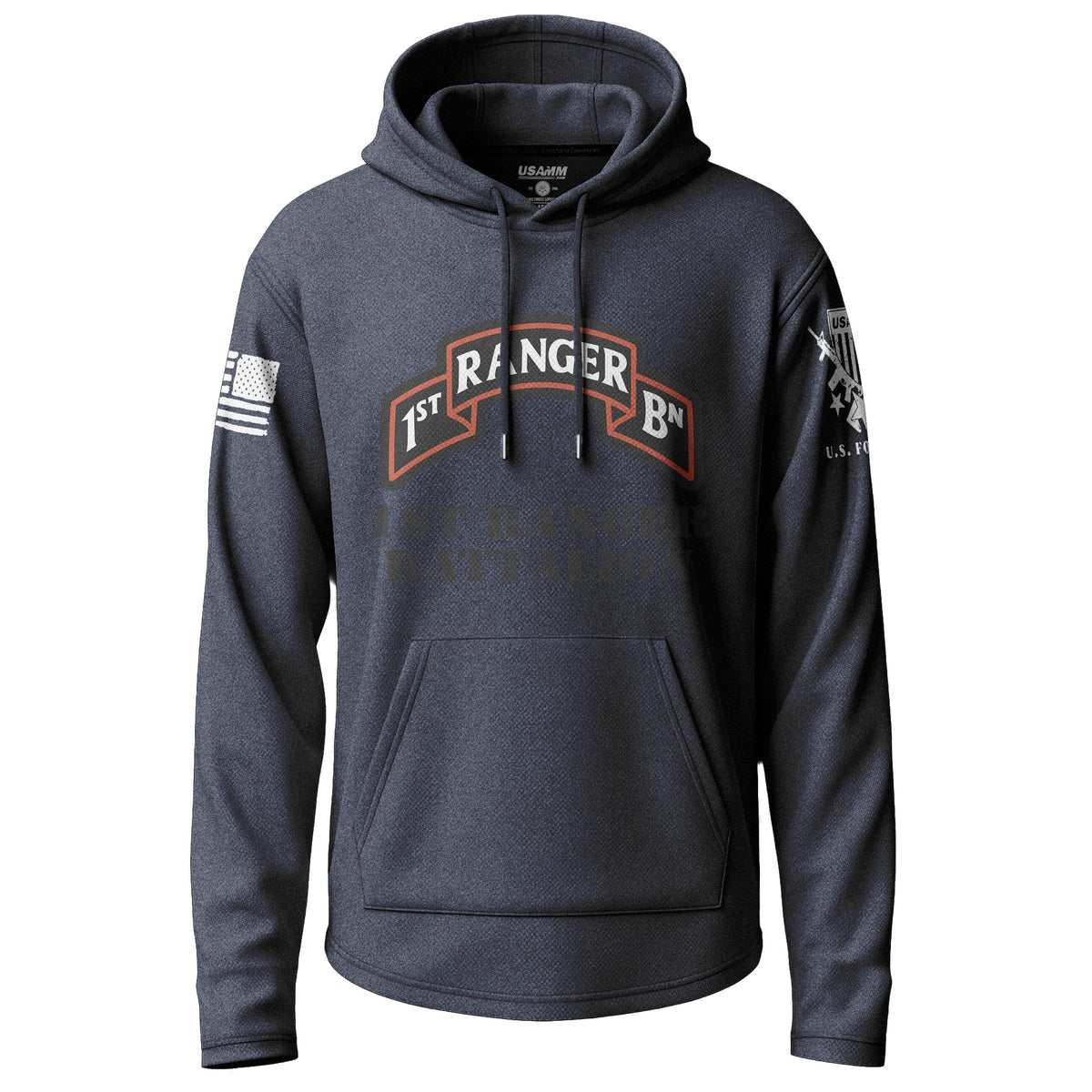 1st Ranger Battalion Lightweight Hoodie Lightweight Hoodie 90165-S-NAVY-THIN