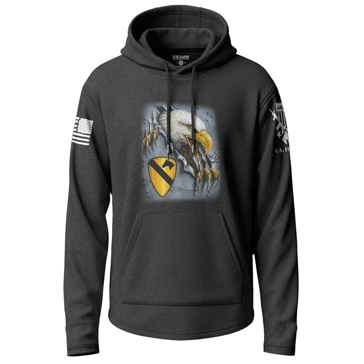 1st Infantry Eagle Lightweight Hoodie Lightweight Hoodie 90158-S-BK-THIN