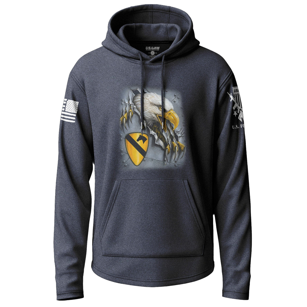 1st Infantry Eagle Lightweight Hoodie Lightweight Hoodie 90158-S-NAVY-THIN