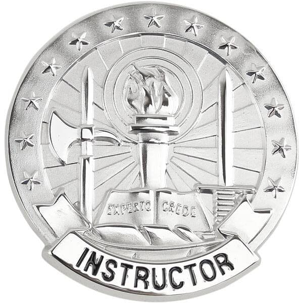Army Identification Badge: Basic Instructor - Silver 