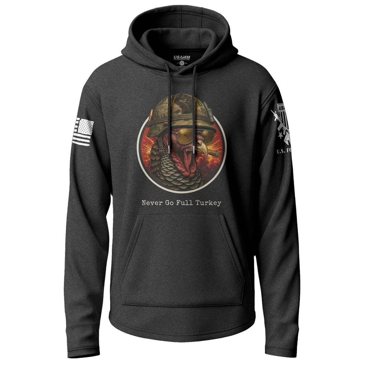 Never Go Full Turkey Lightweight Hoodie