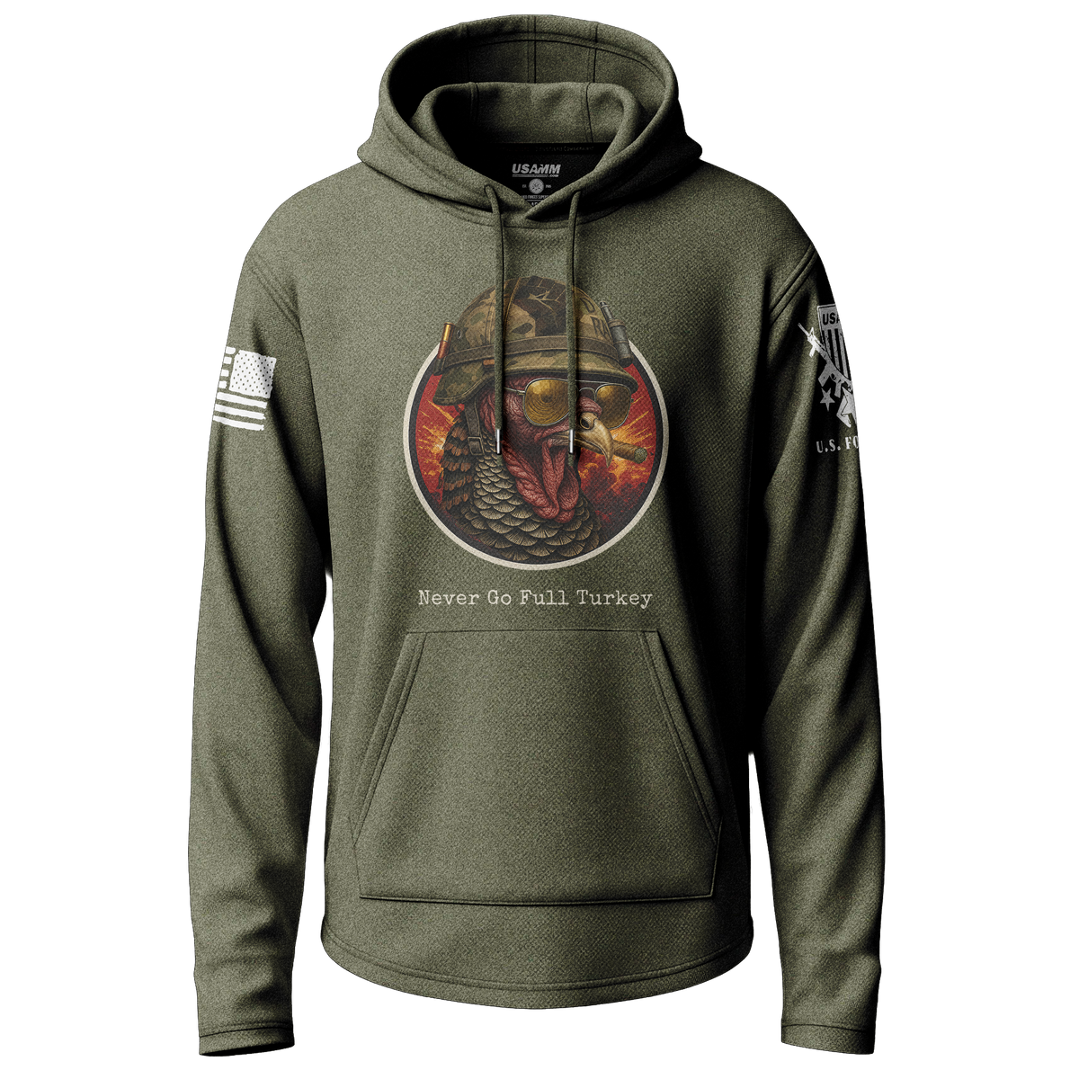 Never Go Full Turkey Lightweight Hoodie