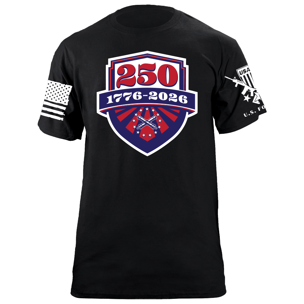 US 250 Shield T-Shirt Shirts 88150-S-BK