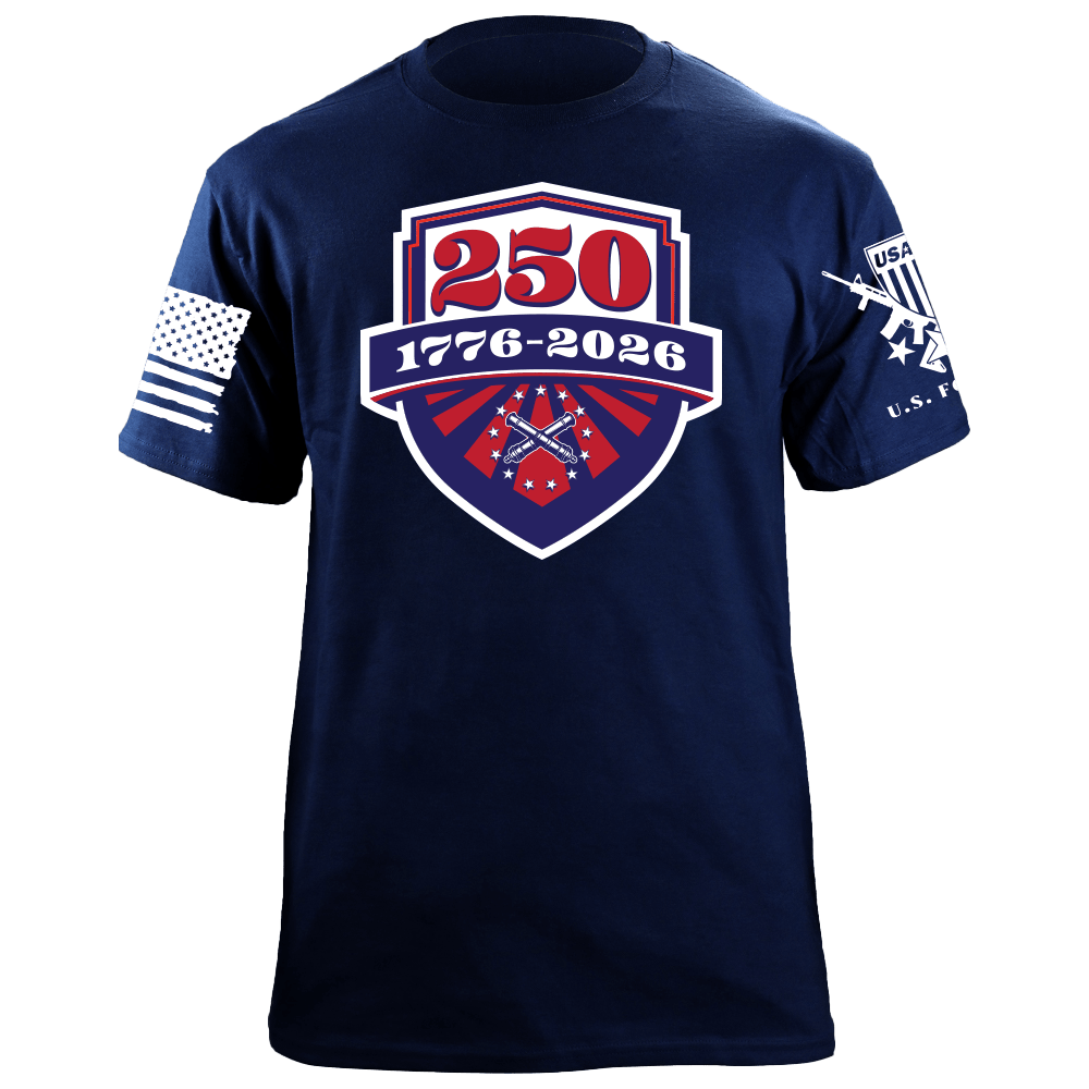 US 250 Shield T-Shirt Shirts 88150-S-NAVY
