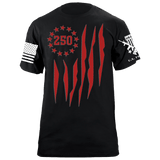 US 250 Flag T-Shirt Shirts 88152-S-BK