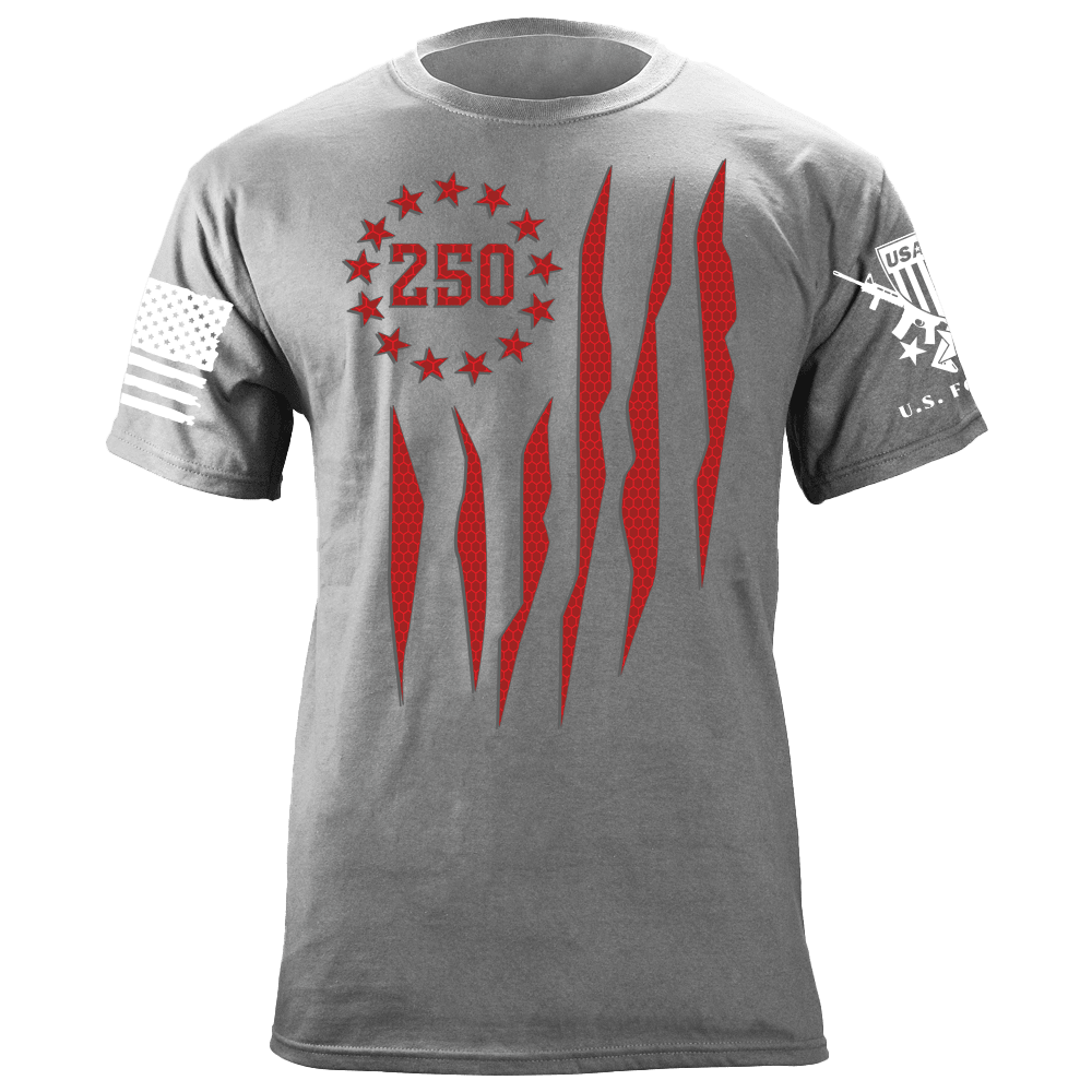 US 250 Flag T-Shirt Shirts 88152-S-HG