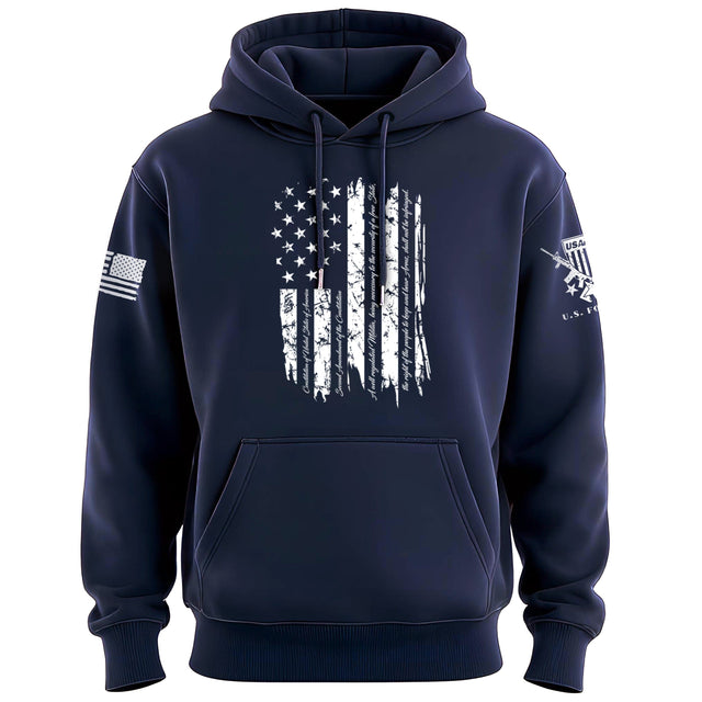 2nd Amendment Gold Flag Hoodie Hoodies 
