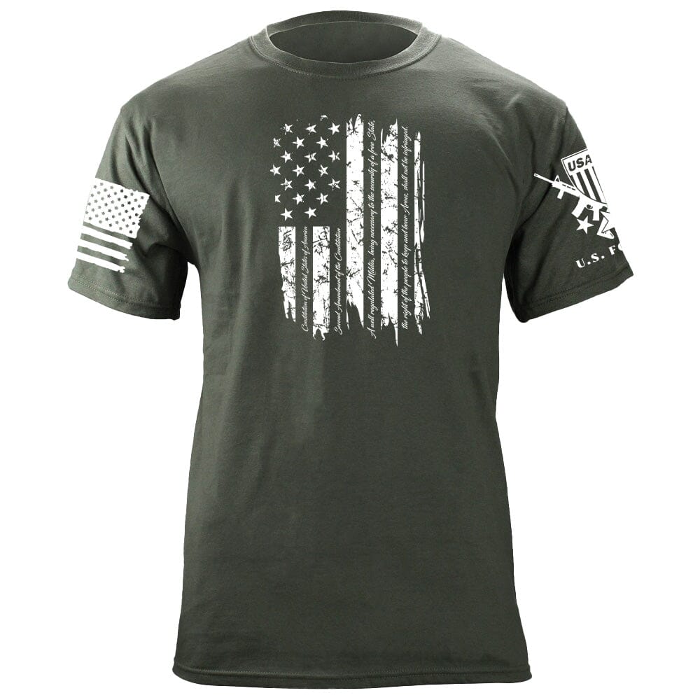 2nd Amendment Gold Flag T-shirt Shirts 87260-3XL-MG