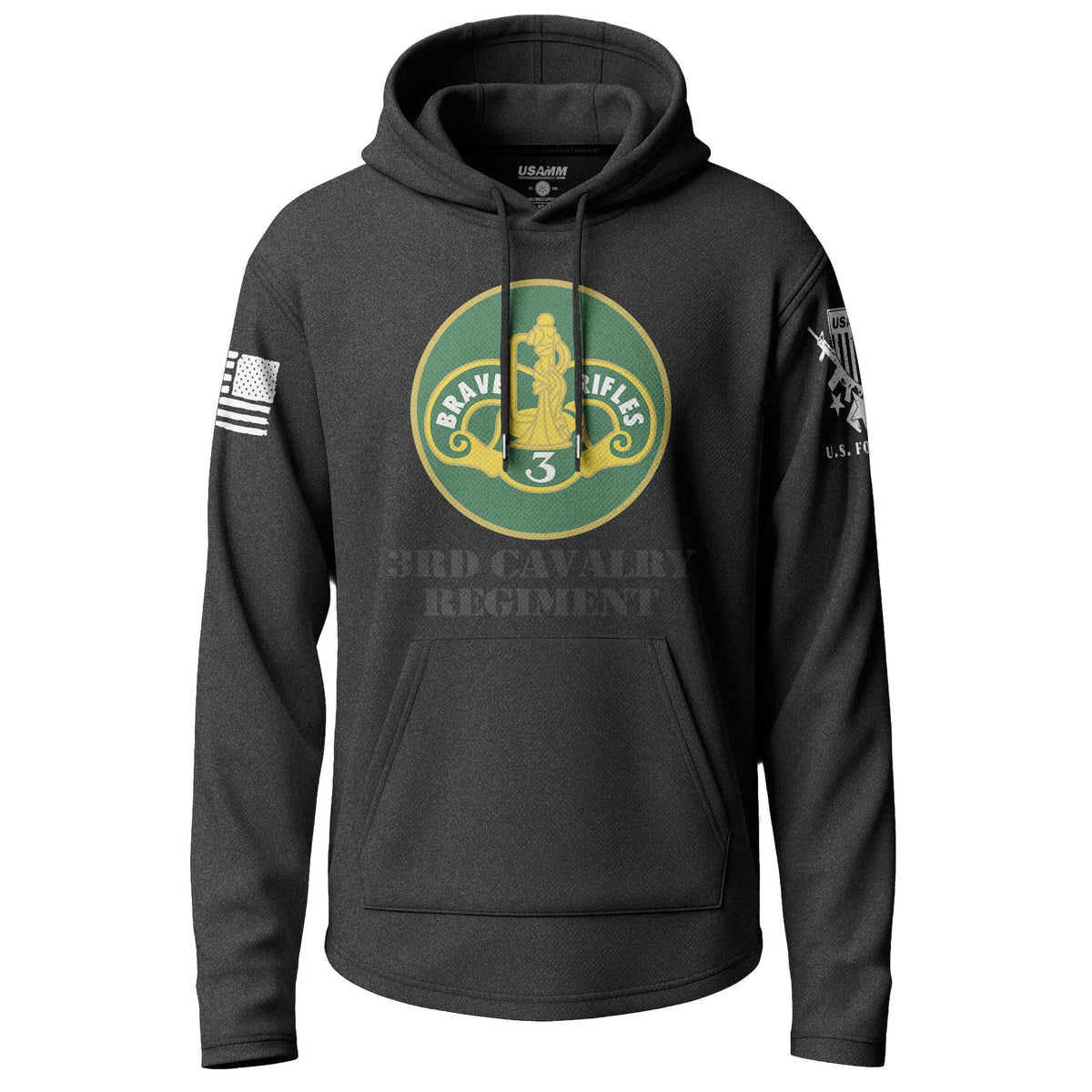 3rd Cavalry Regiment Graphic Lightweight Hoodie Lightweight Hoodie 90251-S-BK-THIN