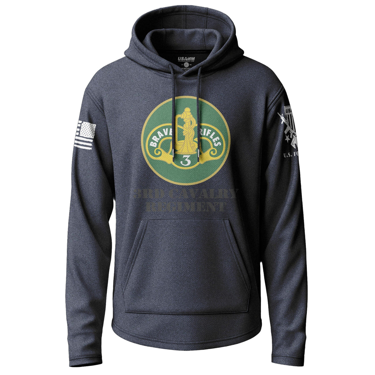3rd Cavalry Regiment Graphic Lightweight Hoodie Lightweight Hoodie 90251-S-NAVY-THIN