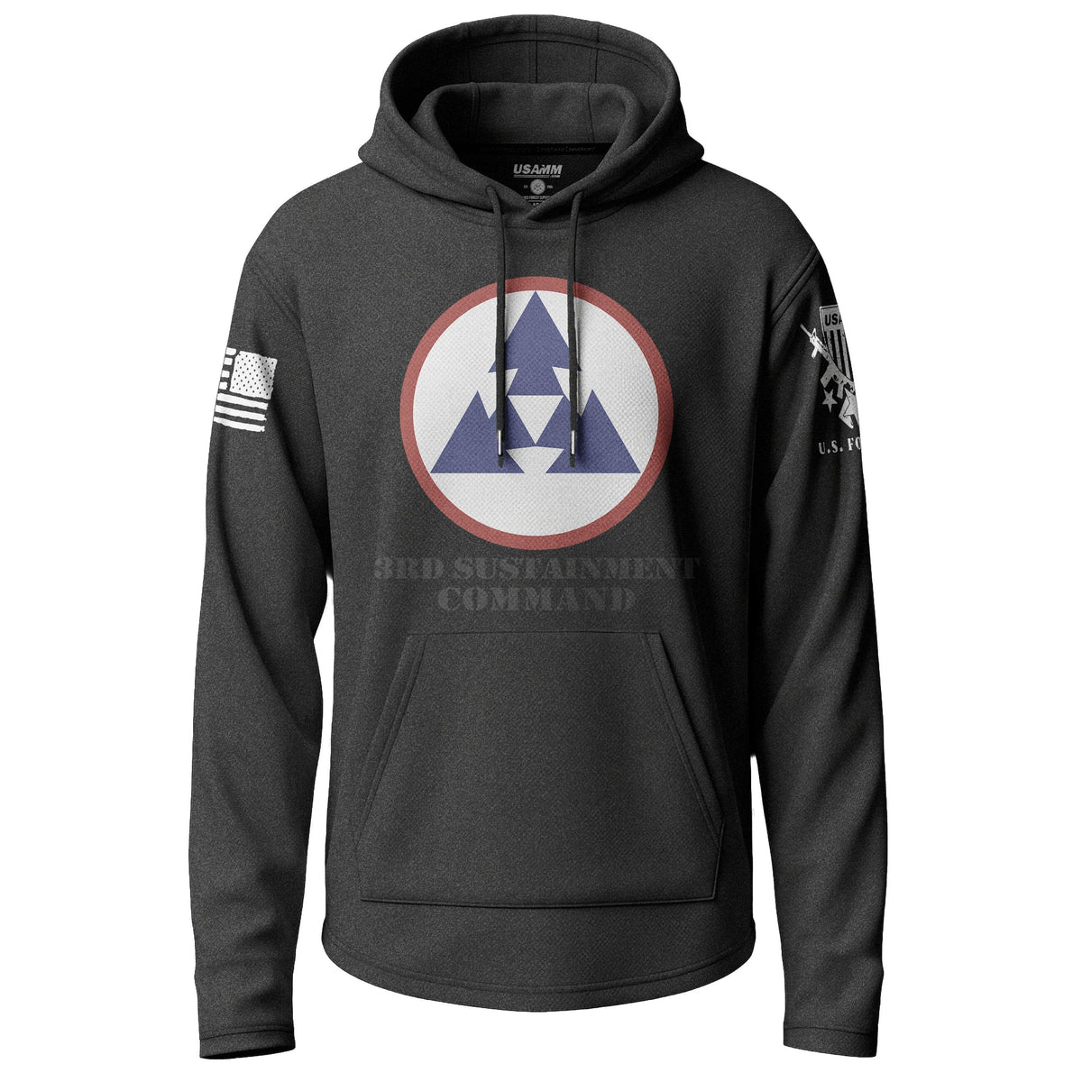 3rd Sustainment Command Graphic Lightweight Hoodie Lightweight Hoodie 90256-S-BK-THIN