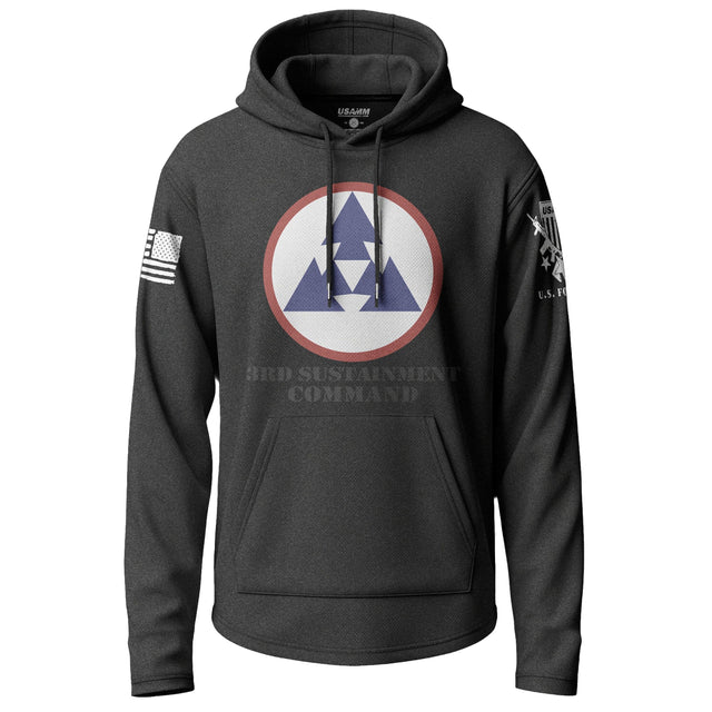 3rd Sustainment Command Graphic Lightweight Hoodie Lightweight Hoodie 90256-S-BK-THIN