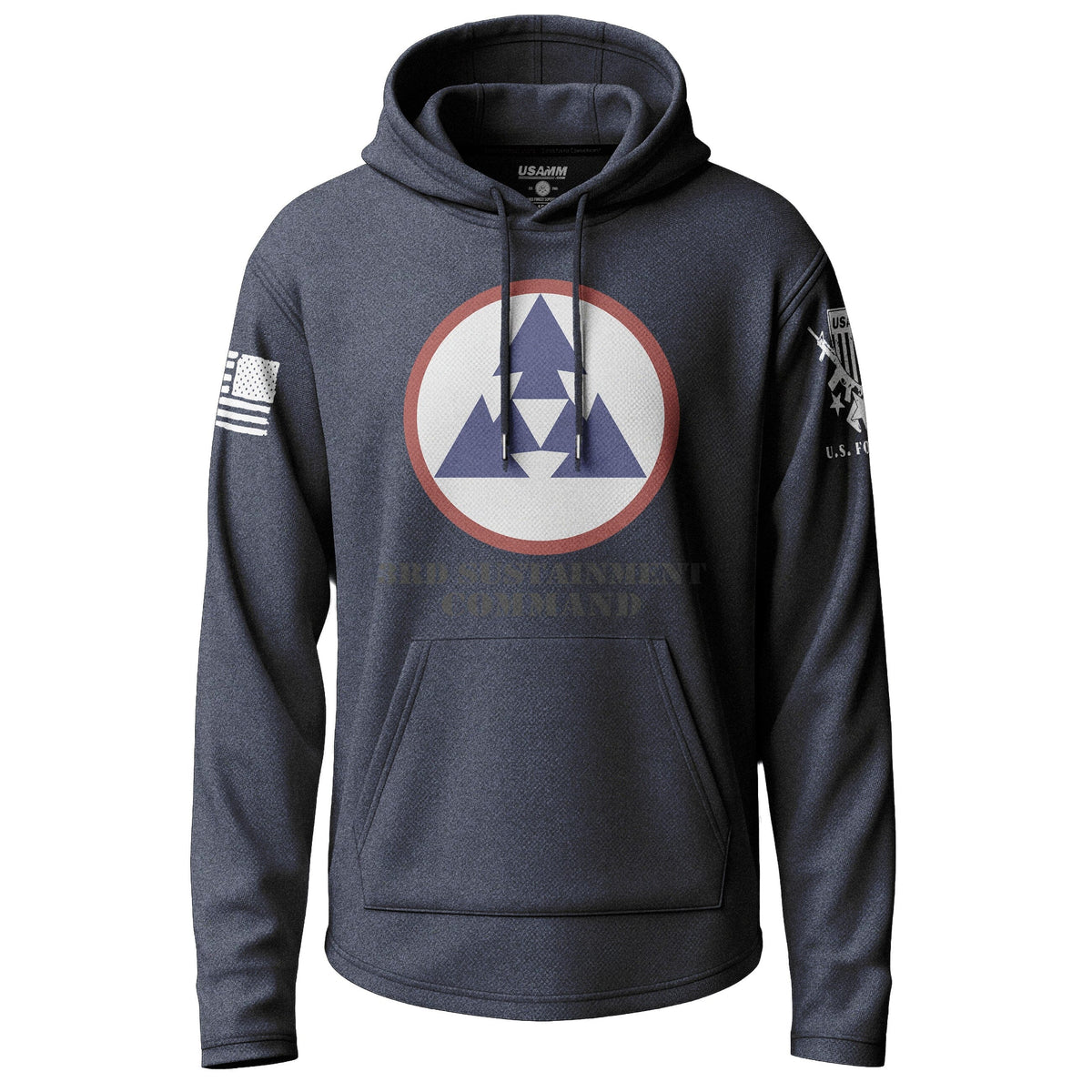 3rd Sustainment Command Graphic Lightweight Hoodie Lightweight Hoodie 90256-S-NAVY-THIN