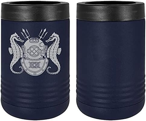 Navy Diver Master Badge Laser Engraved Insulated Beverage Holder Mugs LEIH.0020.N