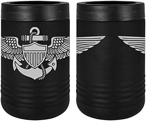 Naval Aviator Badge Laser Engraved Insulated Beverage Holder Mugs LEIH.0038.B