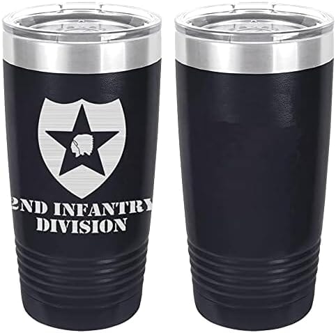 Army 2nd Infantry Division Laser Engraved 20oz Tumbler Mugs LET.0076.N