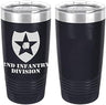 Army 2nd Infantry Division Laser Engraved 20oz Tumbler Mugs LET.0076.N