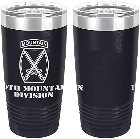 Army 10th Mountain Division Laser Engraved 20oz Tumbler Mugs LET.0083.N