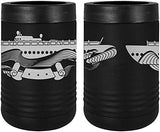 Navy Submarine Combat Patrol Badge Laser Engraved Insulated Beverage Holder Mugs LEIH.0056.B