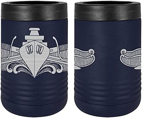 Navy Surface Warfare (Officer) Badge Laser Engraved Insulated Beverage Holder Mugs LEIH.0064.N