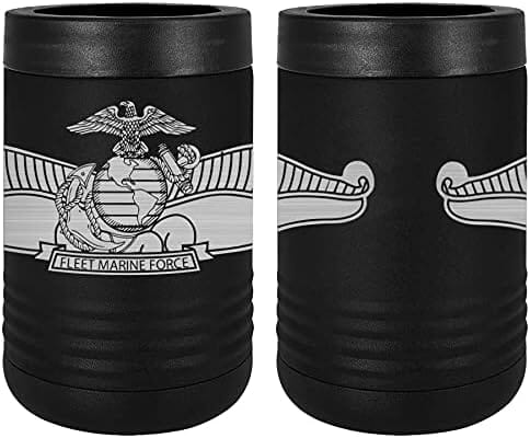 Navy Fleet Marine Force Badge Laser Engraved Insulated Beverage Holder Mugs LEIH.0032.B