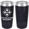 Army 4th Infantry Division Laser Engraved 20oz Tumbler Mugs LET.0081.N