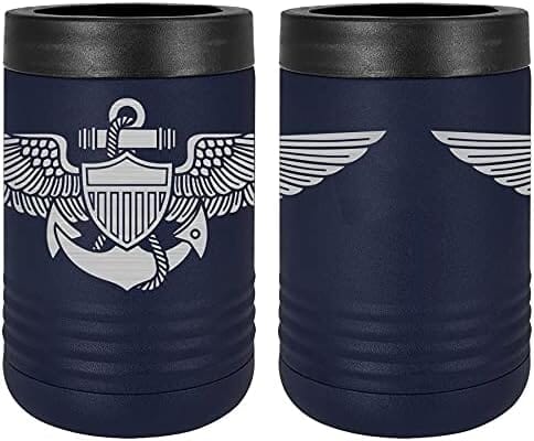 Naval Aviator Badge Laser Engraved Insulated Beverage Holder Mugs LEIH.0038.N