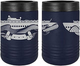 Navy Submarine Combat Patrol Badge Laser Engraved Insulated Beverage Holder Mugs LEIH.0056.N