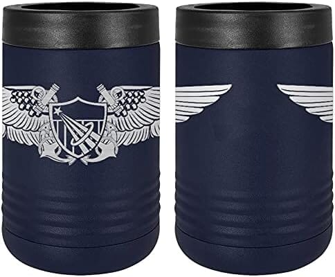 Navy Naval Astronaut Badge Laser Engraved Insulated Beverage Holder Mugs LEIH.0006.N