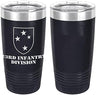 Army 23rd Infantry Division Laser Engraved 20oz Tumbler Mugs LET.0088.N
