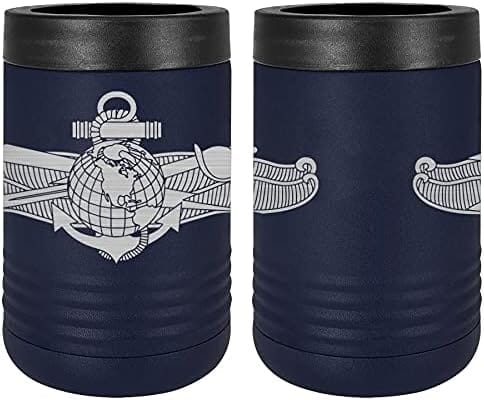 Navy Information Dominance Warfare SPC Badge Laser Engraved Insulated Beverage Holder Mugs LEIH.0034.N
