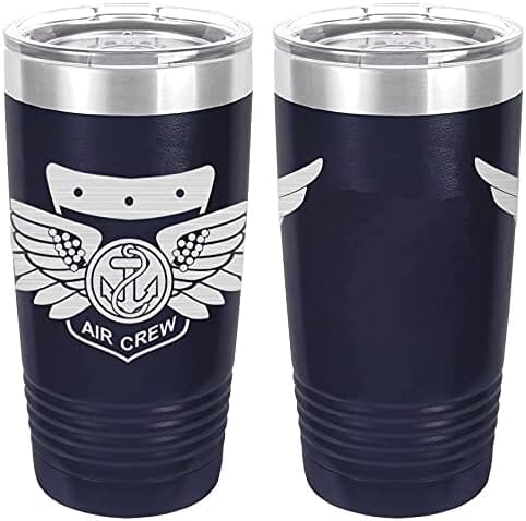 Navy Combat Aircrew Badge Laser Engraved 20oz Tumbler Mugs LET.0014.N