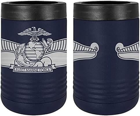 Navy Fleet Marine Force Badge Laser Engraved Insulated Beverage Holder Mugs LEIH.0032.N