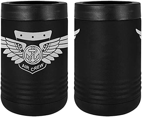 Navy Combat Aircrew Badge Laser Engraved Insulated Beverage Holder Mugs LEIH.0014.B
