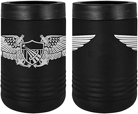 Navy Naval Astronaut Badge Laser Engraved Insulated Beverage Holder Mugs LEIH.0006.B