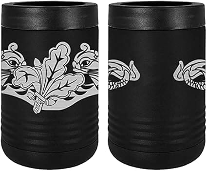 Navy Submarine Supply Corps Badge Laser Engraved Insulated Beverage Holder (Black) Mugs LEIH.0060.B